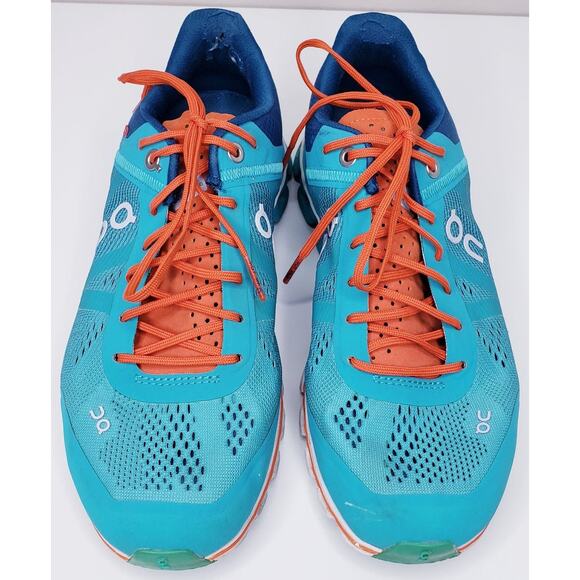 ON CLOUD ON Running Wms. 7 Cloudflow Performance Sneakers Shoes Atlantis/Flame - Picture 5 of 13